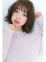 カバーヘア イヴ 戸頭店(COVER HAIR EVE) 暖色系カラーx無造作カールの重軽ふわミディY戸頭10代20代30代