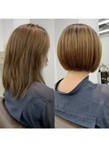 バッサリカットでコンパクトボブに【romp恵比寿】【Satoru】