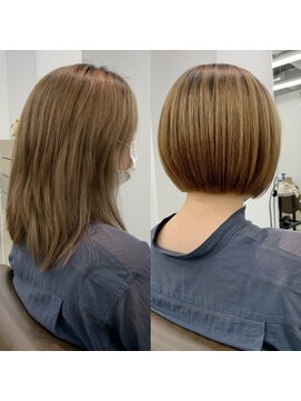 ロンプ(romp) バッサリカットでコンパクトボブに【romp恵比寿】【Satoru】