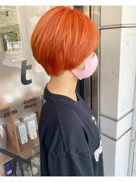 ナット(Nat) ショートボブ×オレンジ