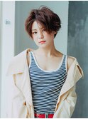 前髪なしウェーブショート