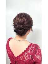 結婚式二次会に☆シニヨンアレンジ