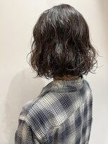 ウクラ バイ レシッド 池袋(uchla by rcid)&nbsp;大人女子ナチュラルボブ☆ニュアンスカラーウェーブパーマ前髪