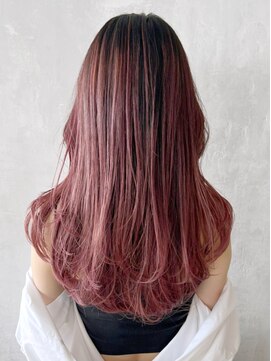 アルバム 渋谷パルコ(ALBUM) ピンクバレイヤージュ_グレージュカラーボブウルフ_ba404842