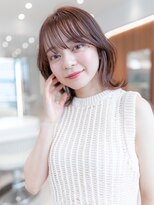 ケアリー 成増(Carelly)&nbsp;大人かわいい前髪セシルカットココアブラウンフリンジウェーブ