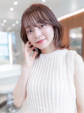 ケアリー 成増(Carelly) 大人かわいい前髪セシルカットココアブラウンフリンジウェーブ