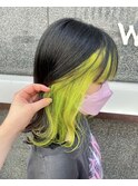 インナーカラーライムグリーン wave's大宮門街 唯