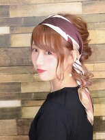 ヘアーアンドライフ ピース(Hair&Life Peace) ピンクベージュ＋編み下ろしstyle