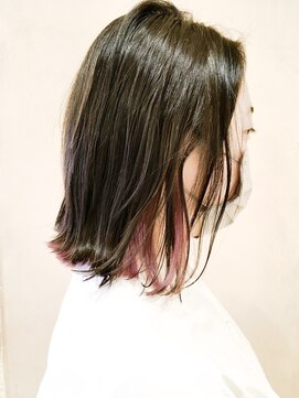 モリオ フロム ロンドン 成増店 【morio成増/一戸】外ハネボブインナーカラーピンク