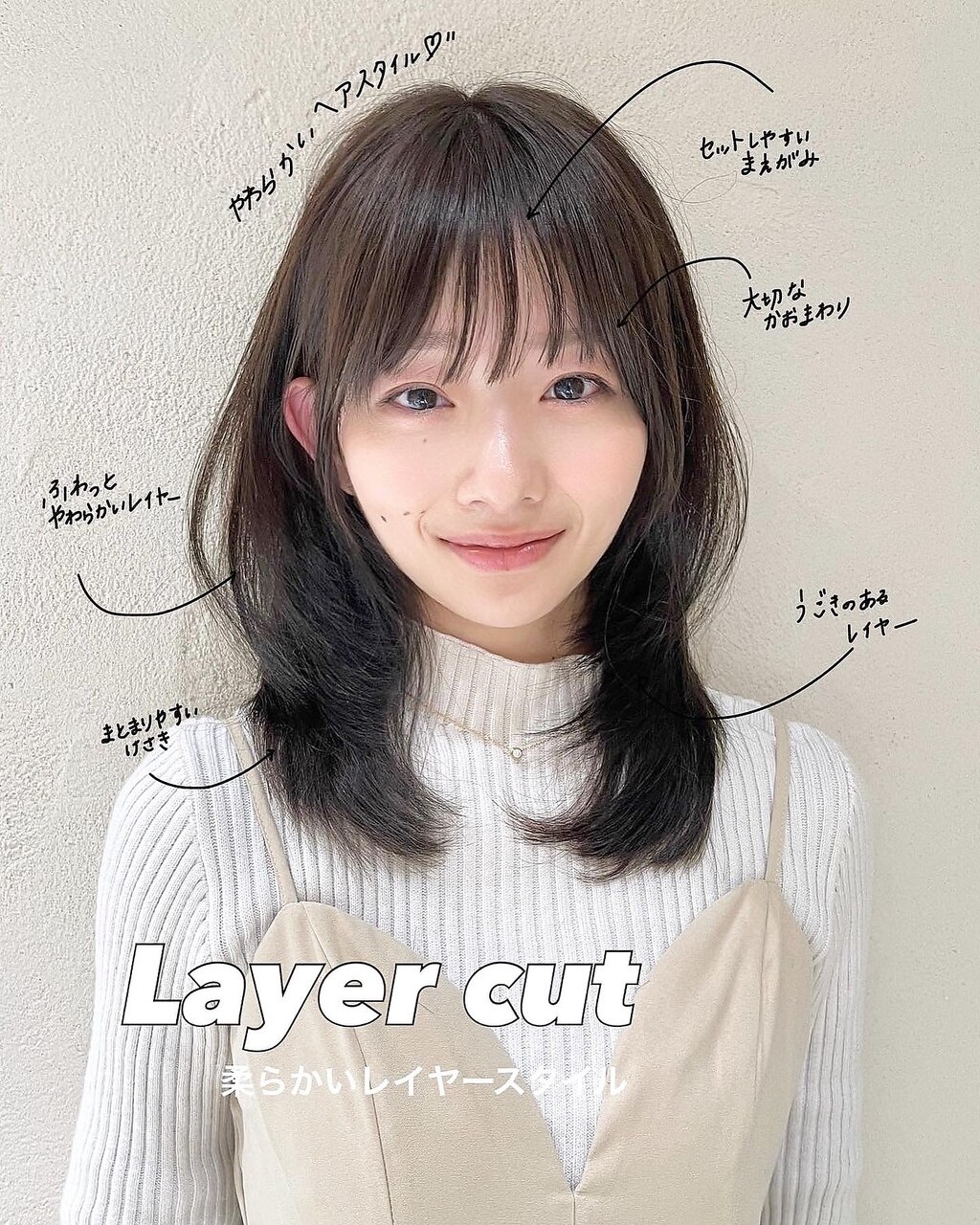レイヤーカット ミディアムヘア レイヤーミディアム：L195535809