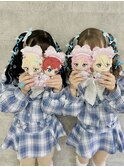 おそろい＊*レースアップ風ツインテール♪♪