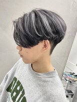センターパートニュアンスパーマワンカールパーマ韓国コンマヘア