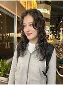 CAF FUKO ロングウルフ/くるくるパーマ/大阪/心斎橋