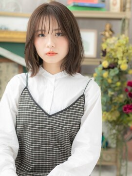 カバーヘア ブリス 大宮西口(COVER HAIR bliss) 大人ハイライトシースルーバングくせ毛風ロブh3大宮20代30代40代