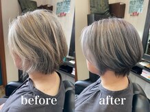 カシア cassia hair dressing salonの雰囲気（ほぼ白髪の方におススメの白髪活かし◎いろんな色に染めれます！）