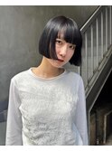 bibito ボブ　ミニボブ　黒髪ボブ　切りっぱなしボブ