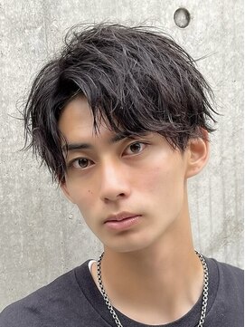 フィフス 仙台(fifth) ニュアンスパーマツーブロックマッシュセンターパート前下がり