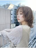 イメチェン/ホワイトブロンド/外ハネボブ/ワイドバング/町田