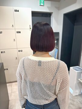 ディーエックス ウエスト(Dxxxx WEST) ボルドー×丸みボブ