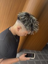 宮崎理容院 ツイスト×メッシュ×ワンポイントレザー