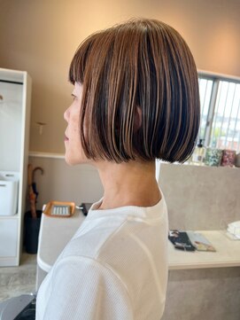 アスラン(ASLAN) 【aslan】刈り上げボブ/アンブレラカラー/カームベージュ