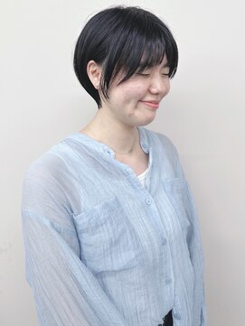 モリオ(morio) ＊耳かけショートボブ丸みショート前下がりショートボブ前髪あり