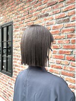 オーガニック アトリエ 大宮(organic+atelier)&nbsp;切りっぱなしカットアッシュベージュ透明感カラー前髪あり