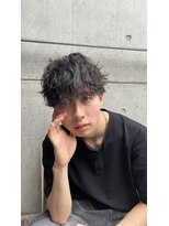 ノットバイベル 大宮(knot by belle)&nbsp;無造作パーマ/マッシュ/メンズ/シャドウパーマ/ブルーブラック