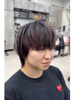 ITSUKI men's&nbsp;ピンクボルドーのデザインマッシュウルフ