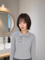 フォト 新宿三丁目(foto)&nbsp;地毛風縮毛矯正韓国風顔まわりレイヤー小顔ボブ切りっぱなしボブ