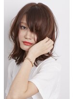 ゼムヘアーワークス(THEM HAIR WORKS) 鎖骨レングスの無造作ミディアム