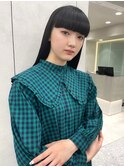韓国ヘア　韓国風顔まわりカット　高校生カラー　ブリーチカラー