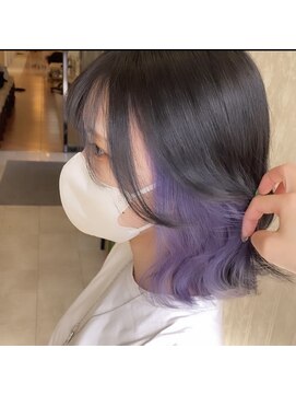 ヘアスタジオ アルス 御池店(hair Studio A.R.S) ホワイトパープルラベンダーブリーチインナーカラー