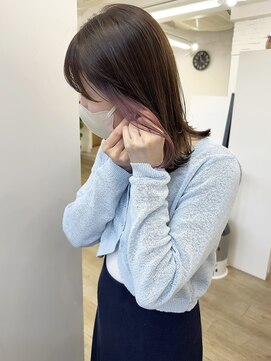 イコ 表参道原宿(ico) インナーカラー ラベンダー イヤリングカラー