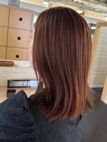 キャパジャストヘアー(CAPA just hair)&nbsp;オレンジブラウン外はねミディくびれヘア