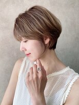 エンクス 天王町店(enx)&nbsp;ひし形ショートボブ丸みくびれ/20代30代40代/縮毛矯正/前髪/横浜