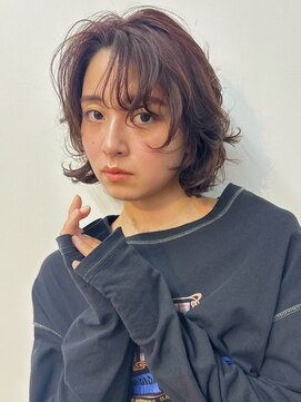 ガーデン 銀座(GARDEN) デジタルパーマ チェリーブラウン 簡単スタイリング イメチェン