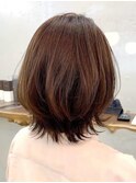 20代～50代☆小顔くびれボブ☆レイヤーカットくすみベージュ