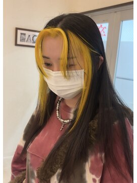 リード バイ ラグーン(LEAD by LAGOON) イエローフェイスフレーミング☆インナーカラー☆ケアブリーチ