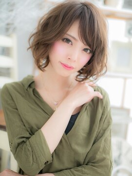 カバーヘア 上尾西口店(COVER HAIR) 外国人風大人ハイライトゆるふわボブパーマA4上尾20代30代40代