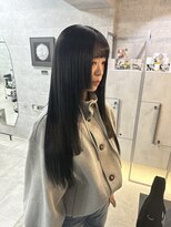 ノス 表参道(NOOS) 髪質改善 グレーベージュ アッシュカラー レイヤーロング 黒髪