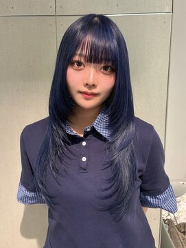 ジェム(GEM) 【暖音】ハッシュカットとネイビーで大人かわいいスタイル♪