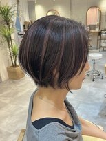 アットティー 金沢八景(at tee...)&nbsp;丸みショート/白髪ぼかしハイライト/ピンクヘア