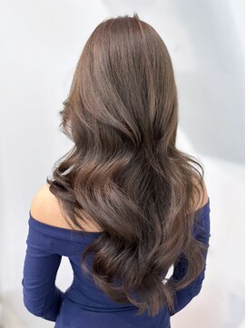 アルバム 銀座(ALBUM GINZA) ロンググレージュ韓国ヘアオリーブベージュ_ba580702