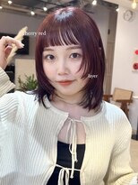 ディッセンバー 渋谷(December) レッドブラウン/ブリーチなし/髪質改善/顔まわりレイヤーカット