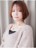 フレンチバング12トーン大人美人ひし形ショートボブ20代30代Y