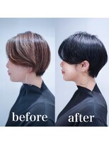 ガリカ 両国(Gallica)&nbsp;お客様リアル　before/after　ハンサムショート