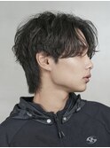 渋谷大人フェザーパーマメンズカットニュアンスパーマ毛流れ緩め