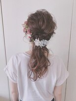 ピエドプールポッシュ(PiED DE POULE POCHE) ＊ arrange hair ＊   × flower