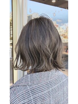 ウノプリール 茶屋町店(unopulir) 【unopulir永尾】アッシュグレージュ☆くびれ外ハネボブ